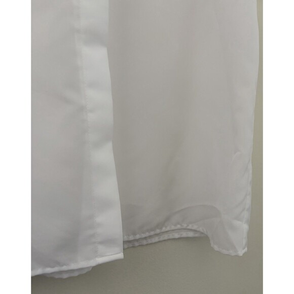 Vintage Nikki Ivory Short Sleeve Blouse Womens 11/12 Lace Collar Button Front - Picture 3 of 6